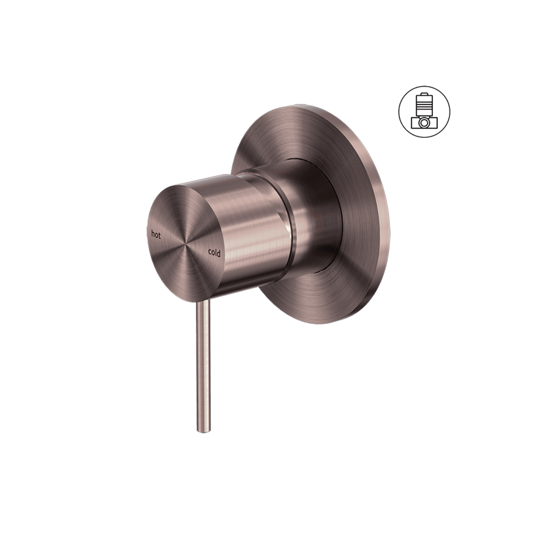 Mecca Shower Mixer 80mm Plate Brushed Bronze
