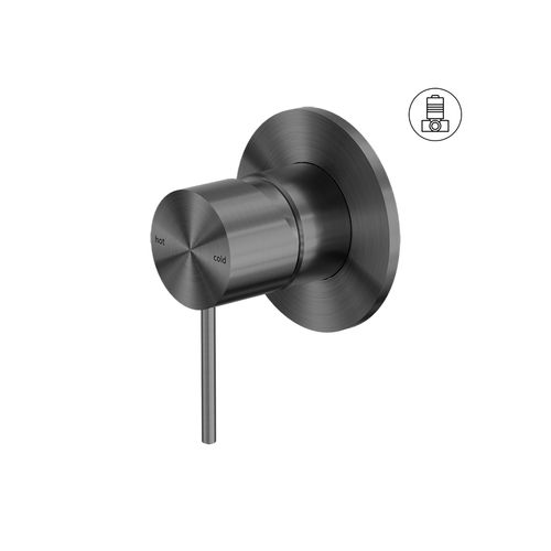 Mecca Shower Mixer 80mm Plate Gun Metal