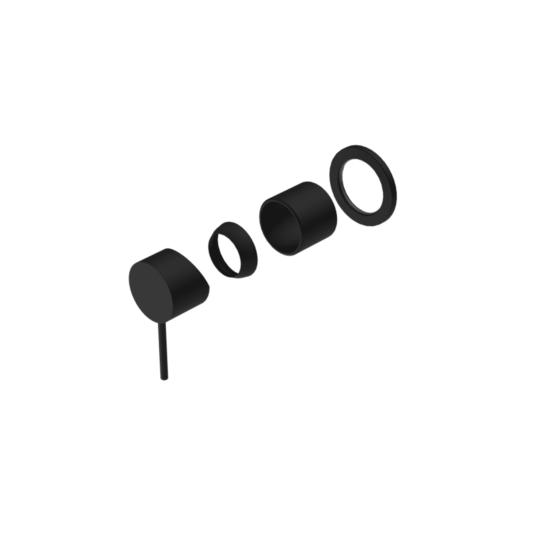 Mecca Shower Mixer 60mm Plate Trim Kits Only Matte Black