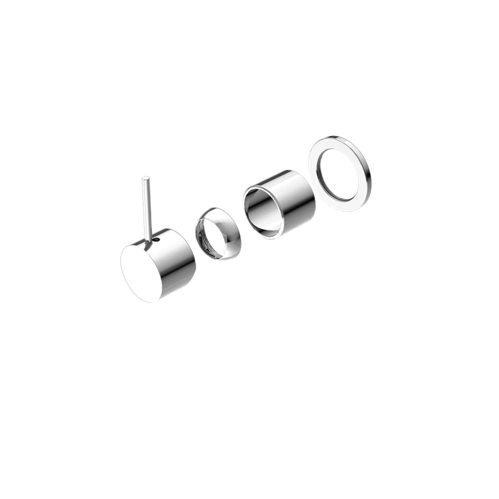 Mecca Shower Mixer 60mm Handle Up Plate Trim Kits Only Chrome