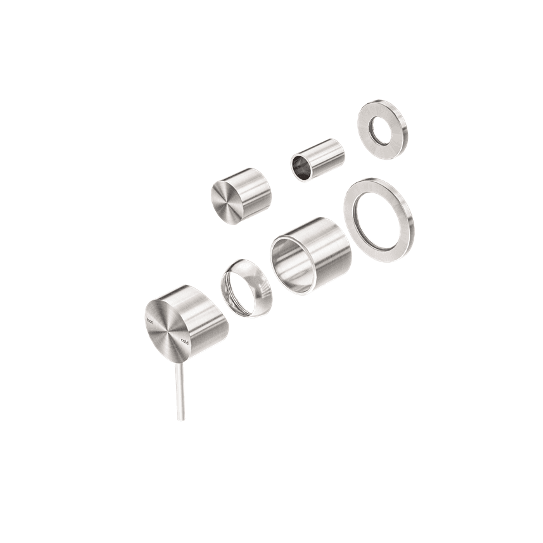 Mecca Shower Mixer With Divertor Separate Back Plate Trim Kits Only Brushed Nickel