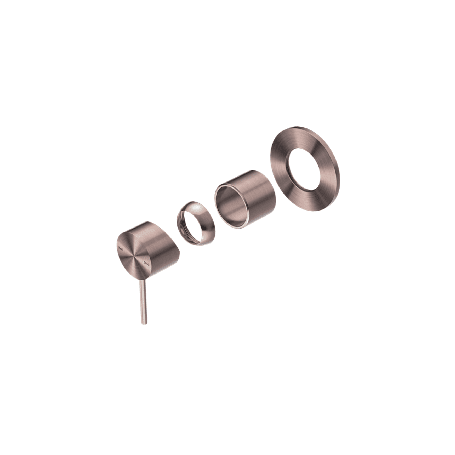Mecca Shower Mixer 80mm Plate Trim Kits Only Brushed Bronze