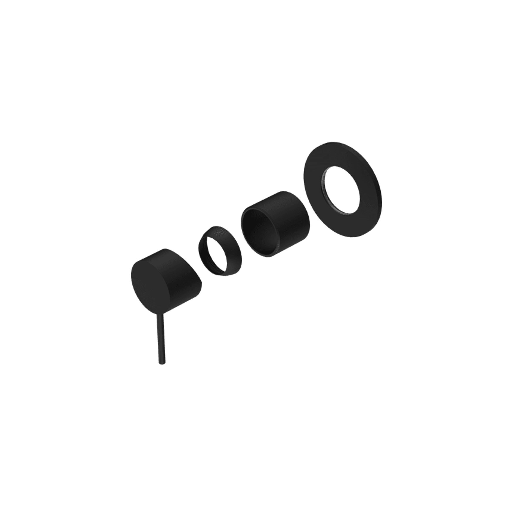 Mecca Shower Mixer 80mm Plate Trim Kits Only Matte Black