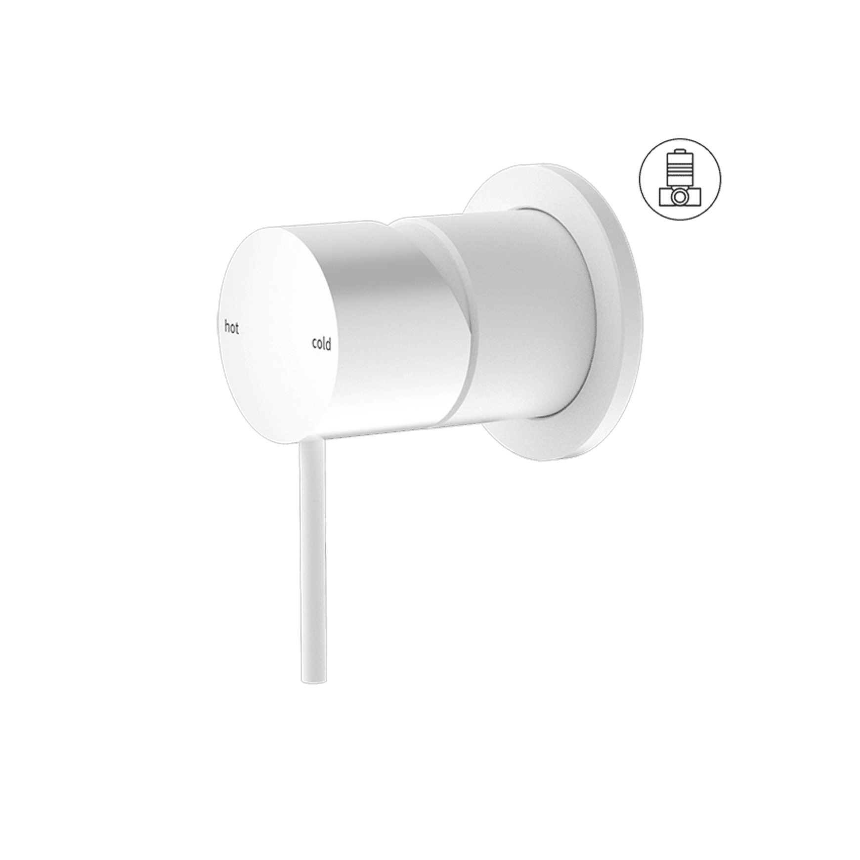 Mecca Shower Mixer 60mm Plate Matte White