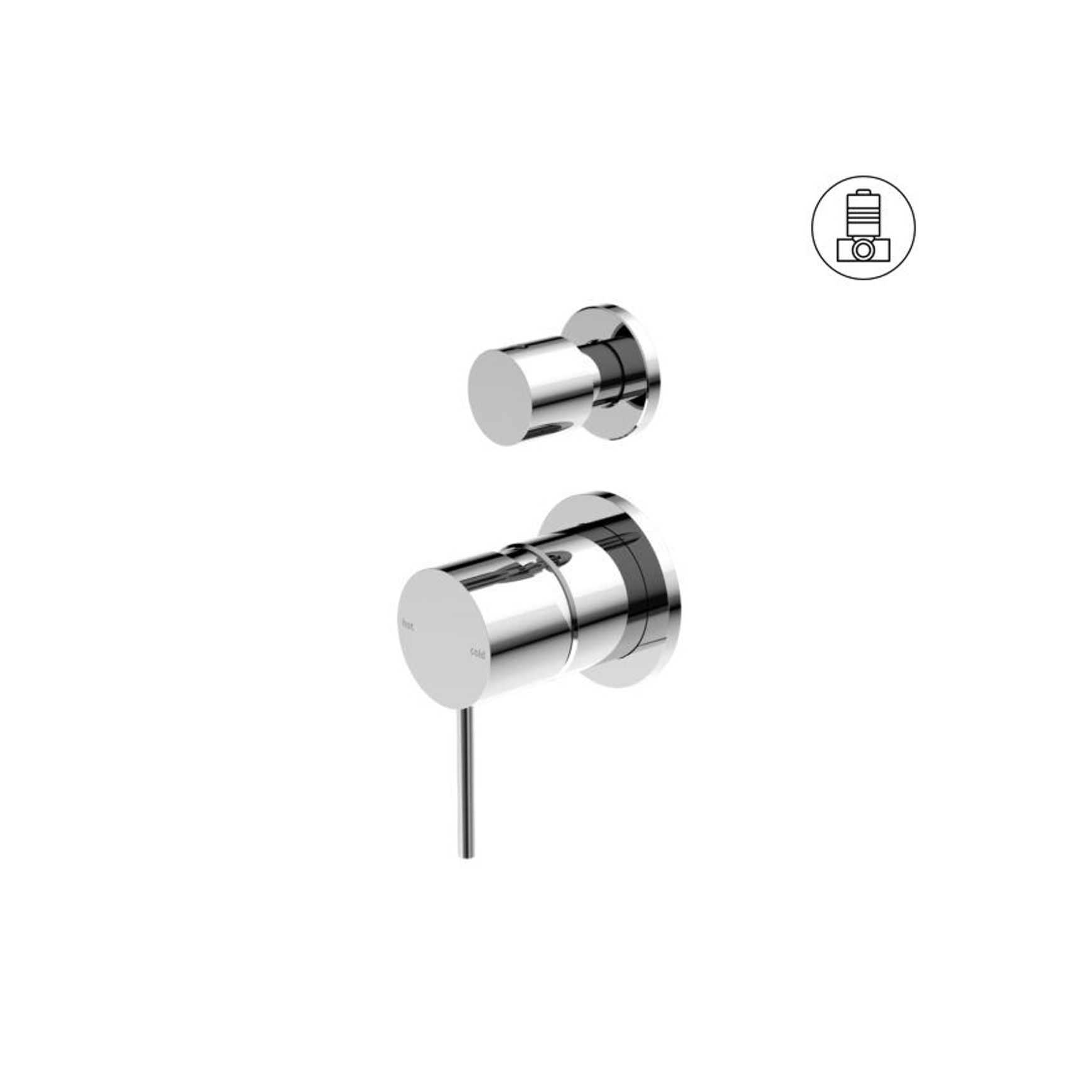 Mecca Shower Mixer With Divertor Separate Back Plate Chrome