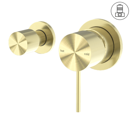 Mecca Shower Mixer With Horizontal 2 Way Divertor Brushed Gold