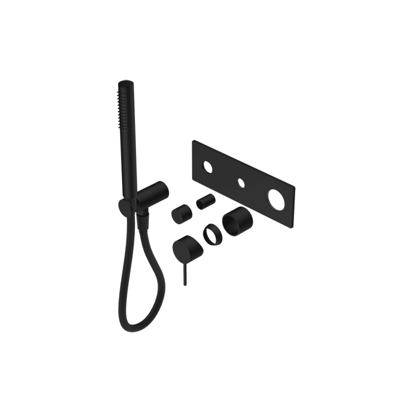Mecca Shower Mixer Divertor System Trim Kits Only Matte Black