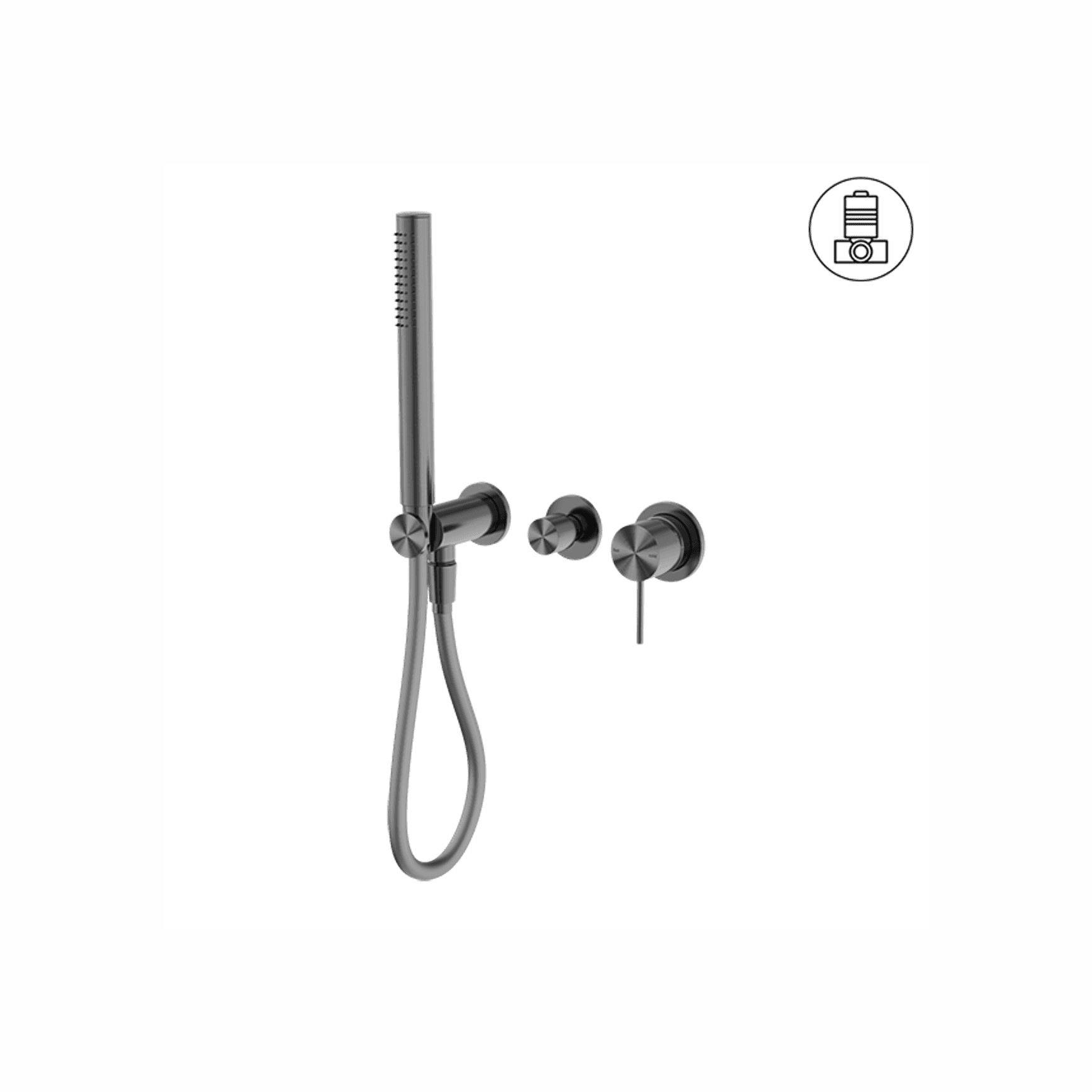 Mecca Shower Mixer Divertor System Separate Back Plate Gun Metal