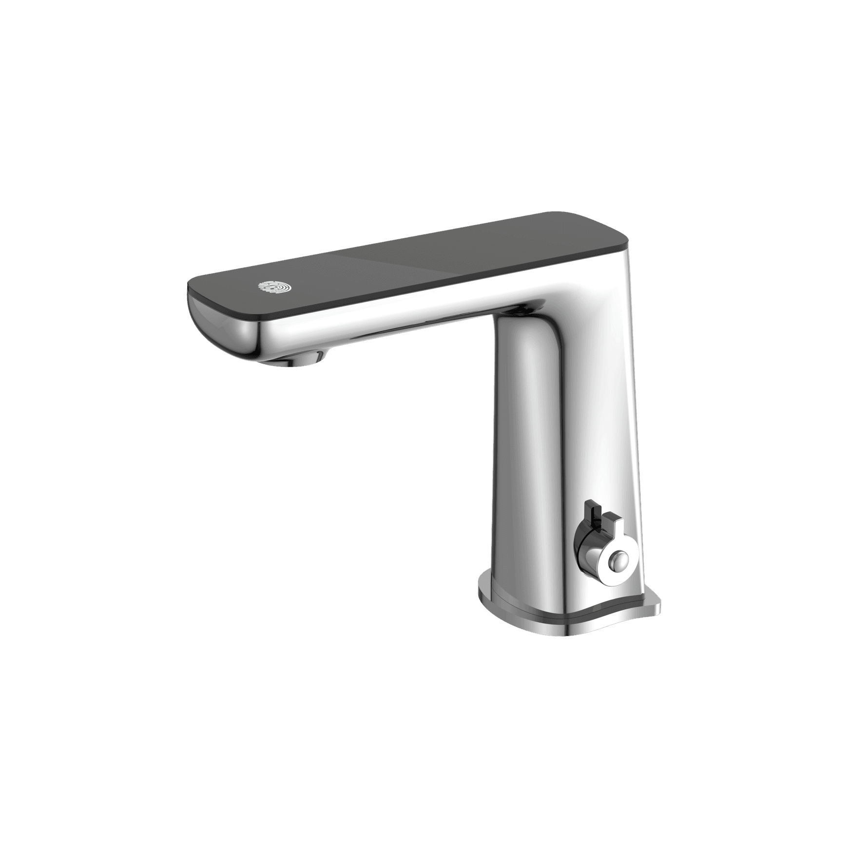 Claudia Sensor Mixer With Black Top Display Chrome
