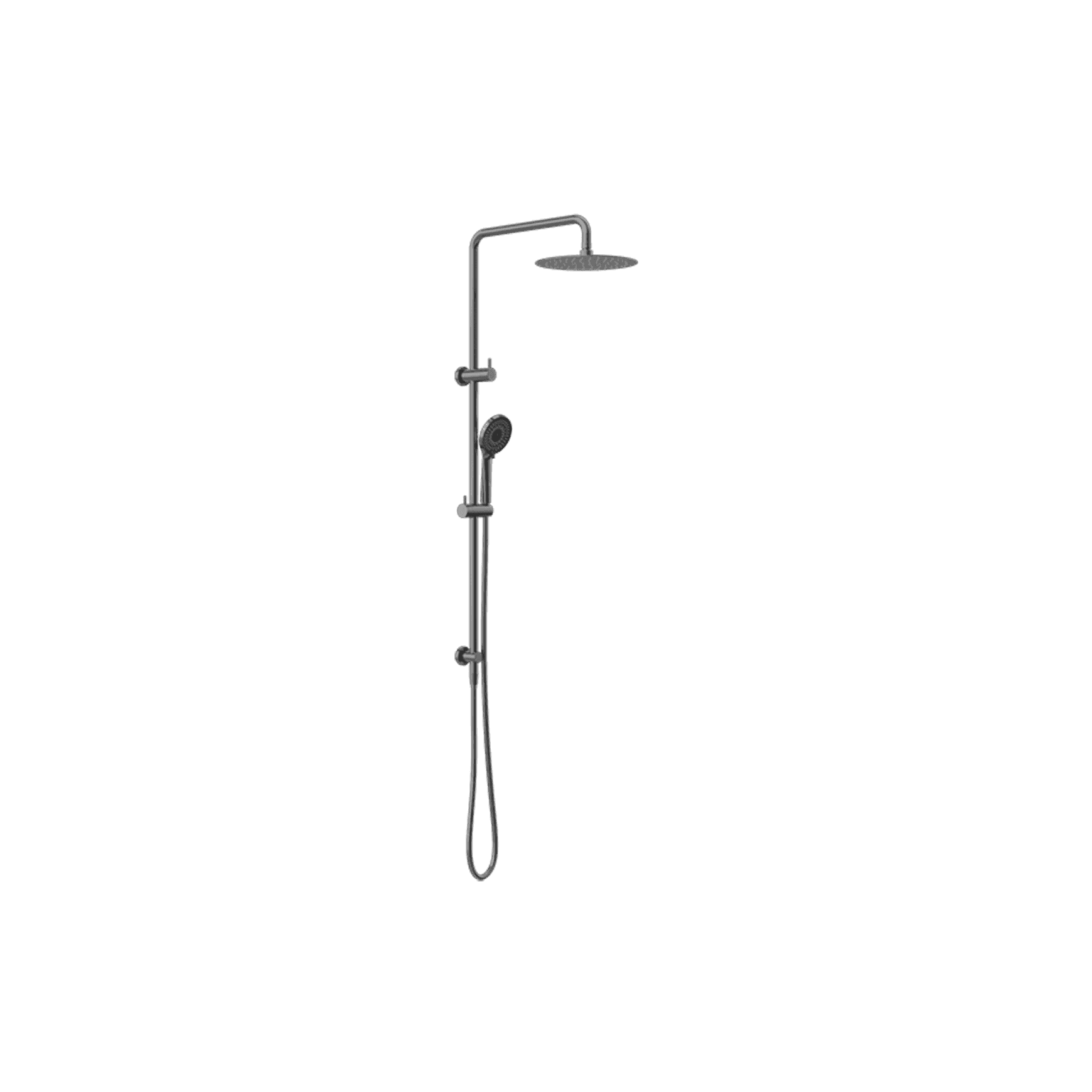 Round Project Twin Shower Gun Metal