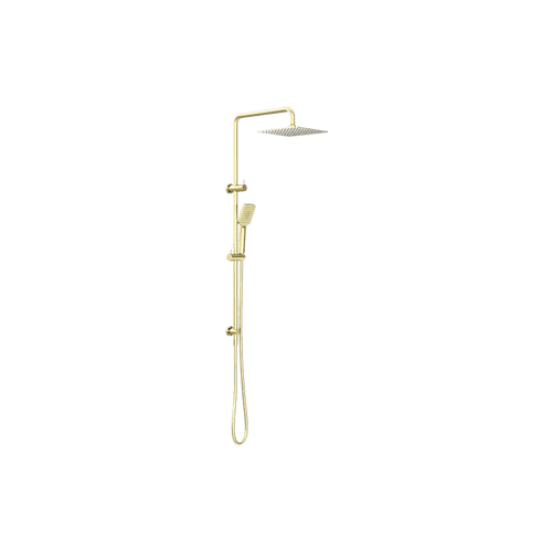 Square Project Twin Shower Brushed Gold