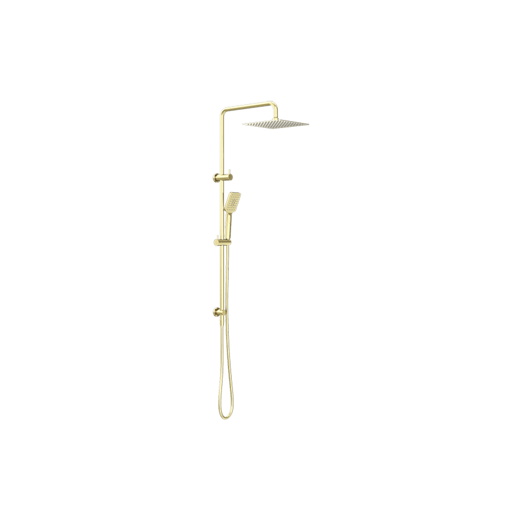 Square Project Twin Shower Brushed Gold