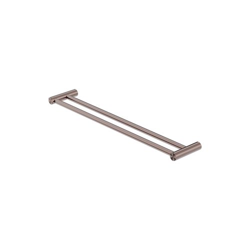 New Mecca Double Towel Rail 600mm Brushed Bronze