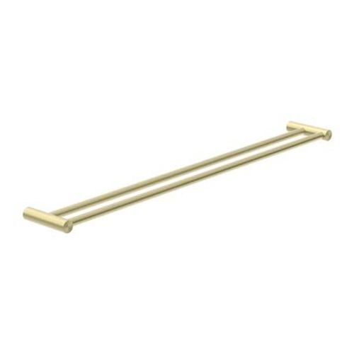 New Mecca Double Towel Rail 800mm Brushed Gold