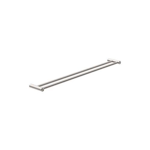 New Mecca Double Towel Rail 800mm Brushed Nickel