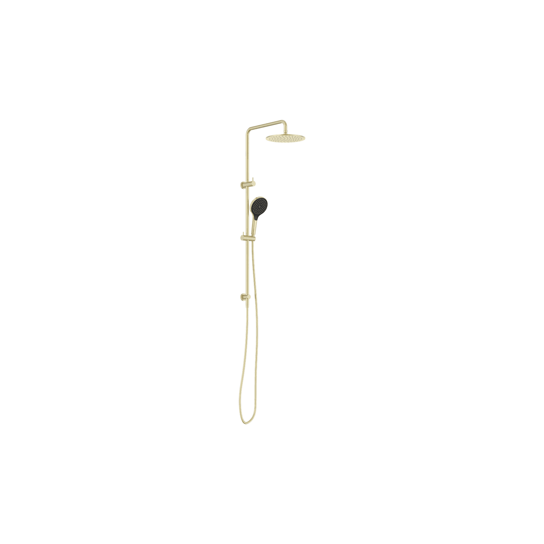 Round Twin Shower With Air Shower II Brushed Gold