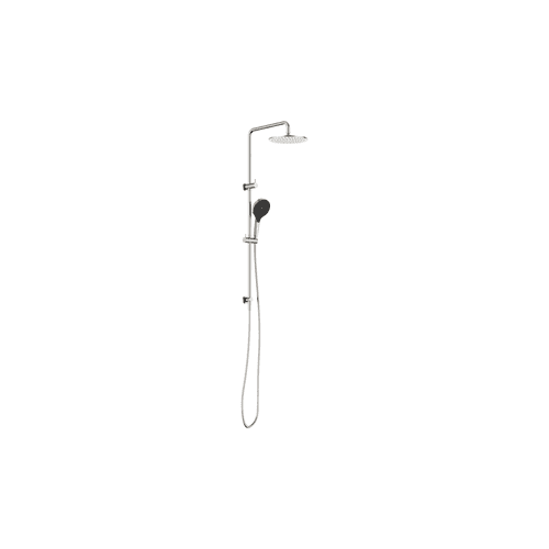 Round Twin Shower With Air Shower II Brushed Nickel