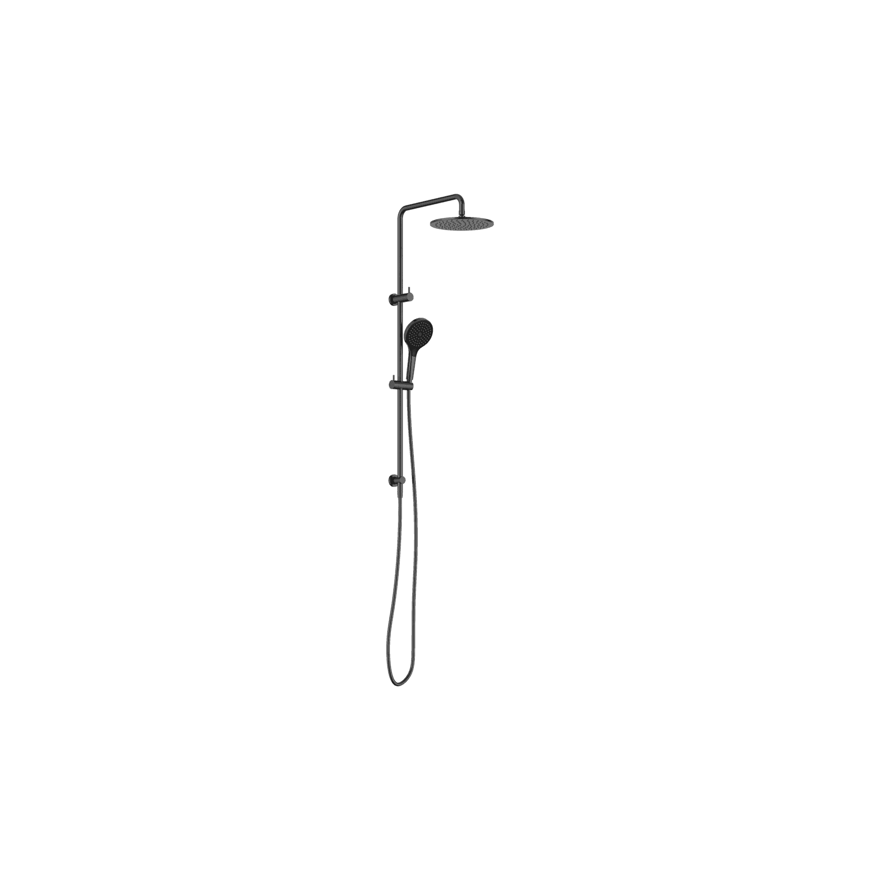 Round Twin Shower With Air Shower II Gun Metal