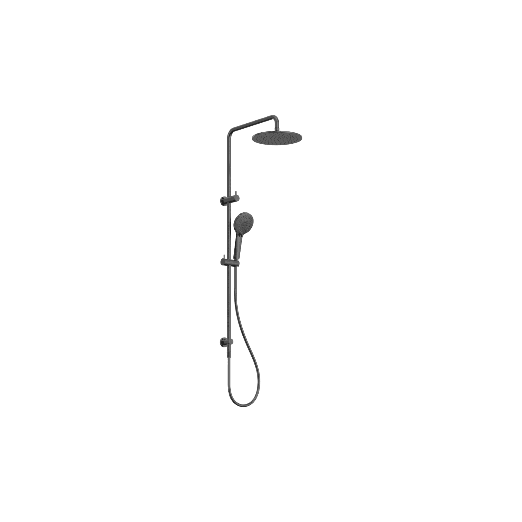 Round Twin Shower Gun Metal