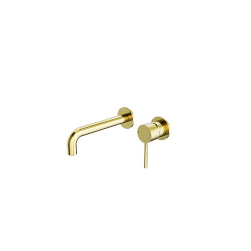 Dolce Wall Basin/Bath Mixer Separate Back Plate Brushed Gold