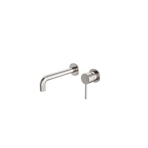 Dolce Wall Basin/Bath Mixer Separate Back Plate Brushed Nickel