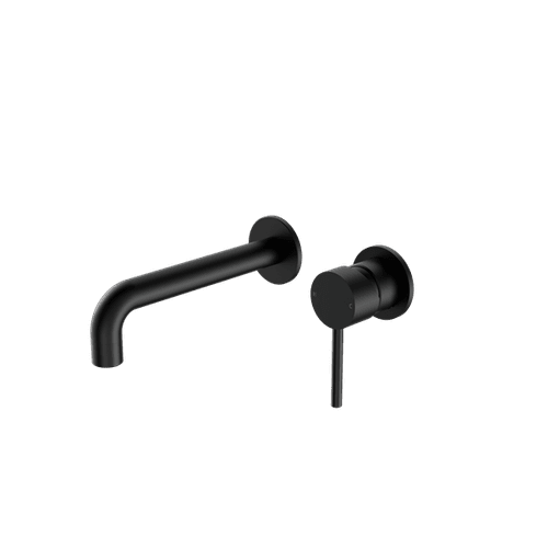 Dolce Wall Basin/Bath Mixer Separate Back Plate Matte Black