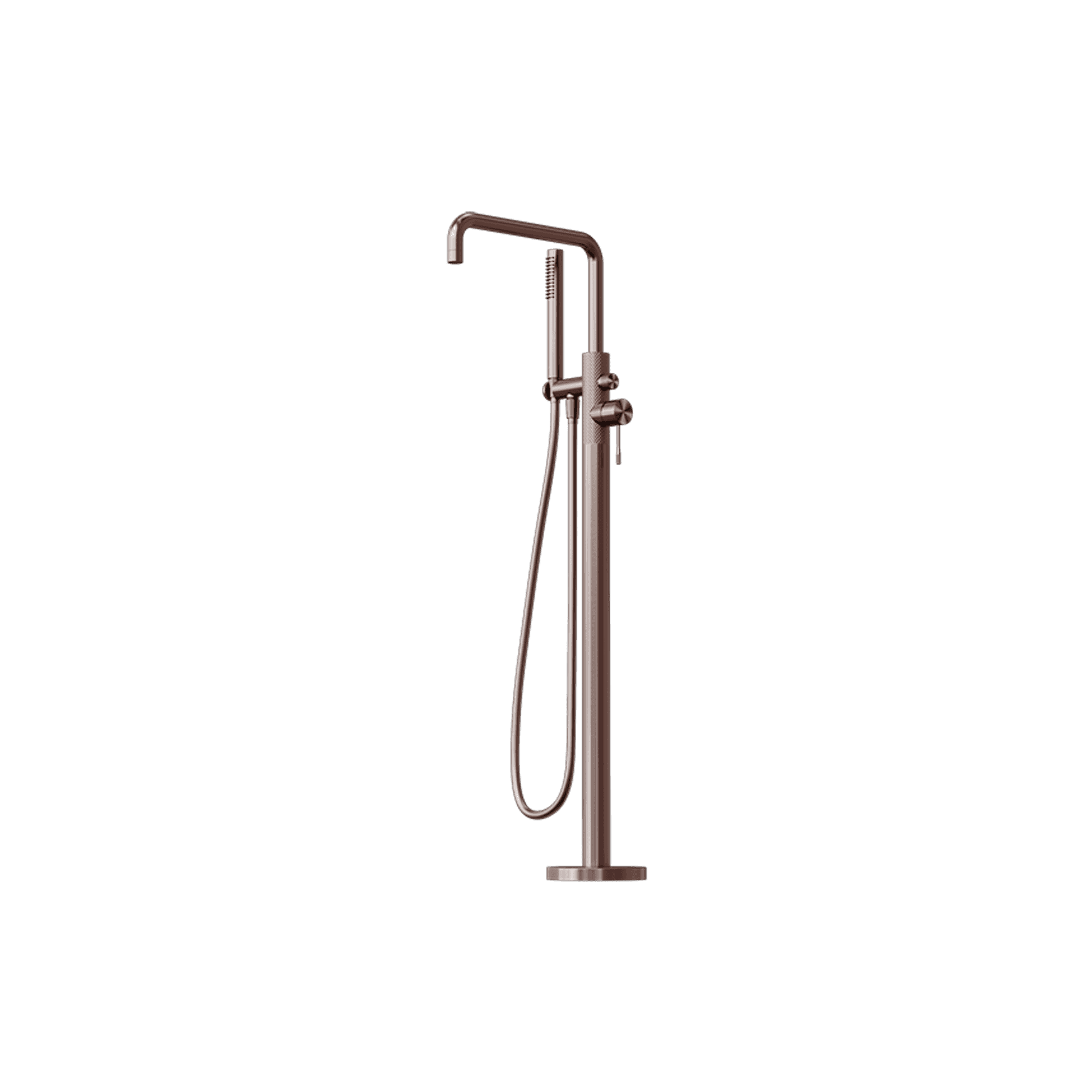 Opal Freestanding Bath Mixer With Hand Shower Brushed Bronze