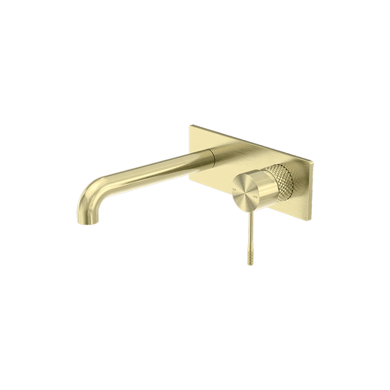 Opal Wall Basin/Bath Mixer 160mm Brushed Gold