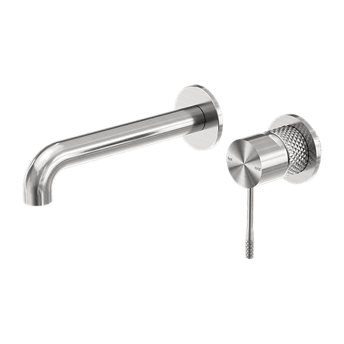 Opal Wall Basin/Bath Mixer Separate Back Plate 120mm Brushed Nickel
