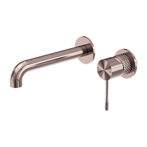 Opal Wall Basin/Bath Mixer Separate Back Plate 160mm Brushed Bronze