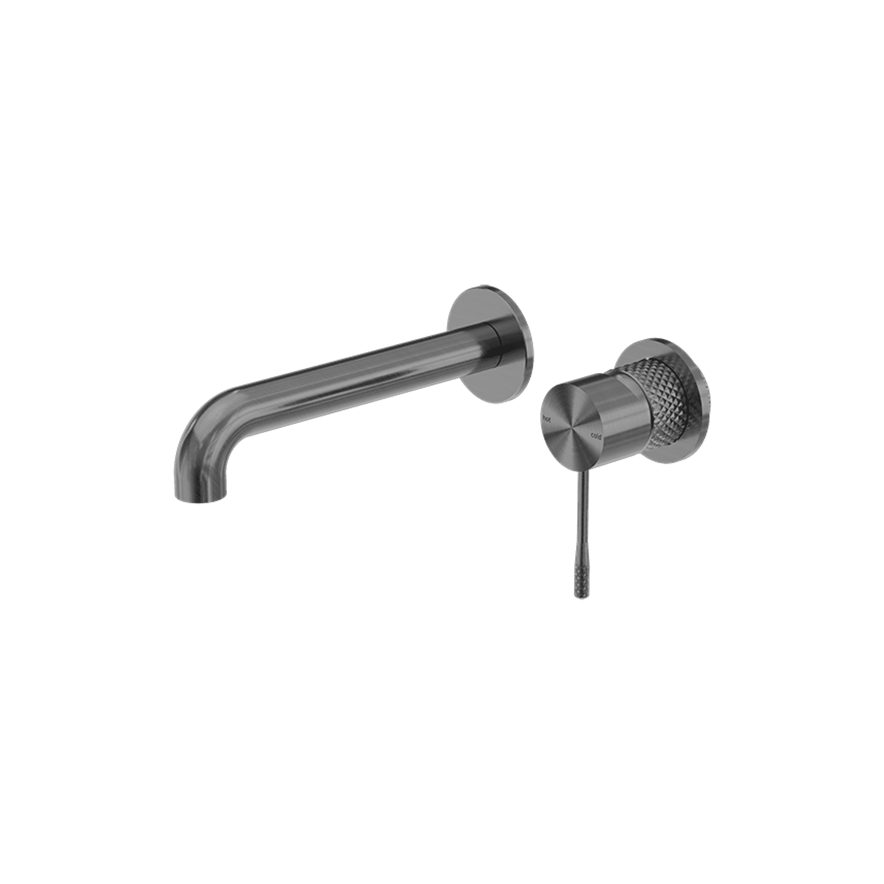 Opal Wall Basin/Bath Mixer Separate Back Plate 230mm Graphite