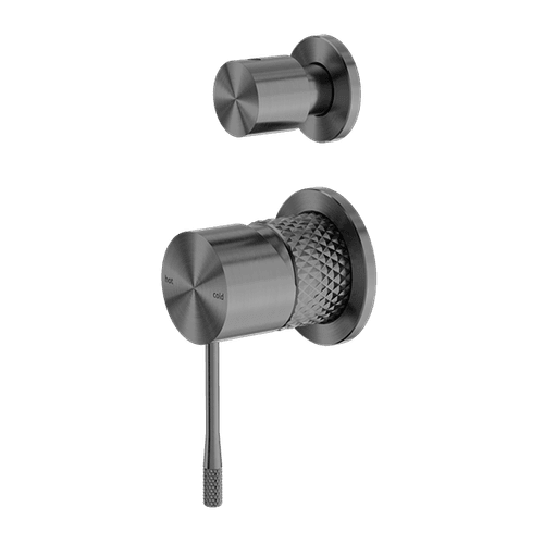 Opal Shower Mixer With Divertor Separate Plate Graphite
