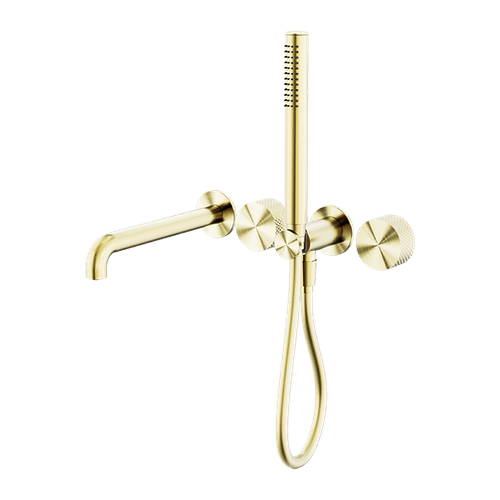 Opal Shower System Separate Plate With Spout 250mm Brushed Gold