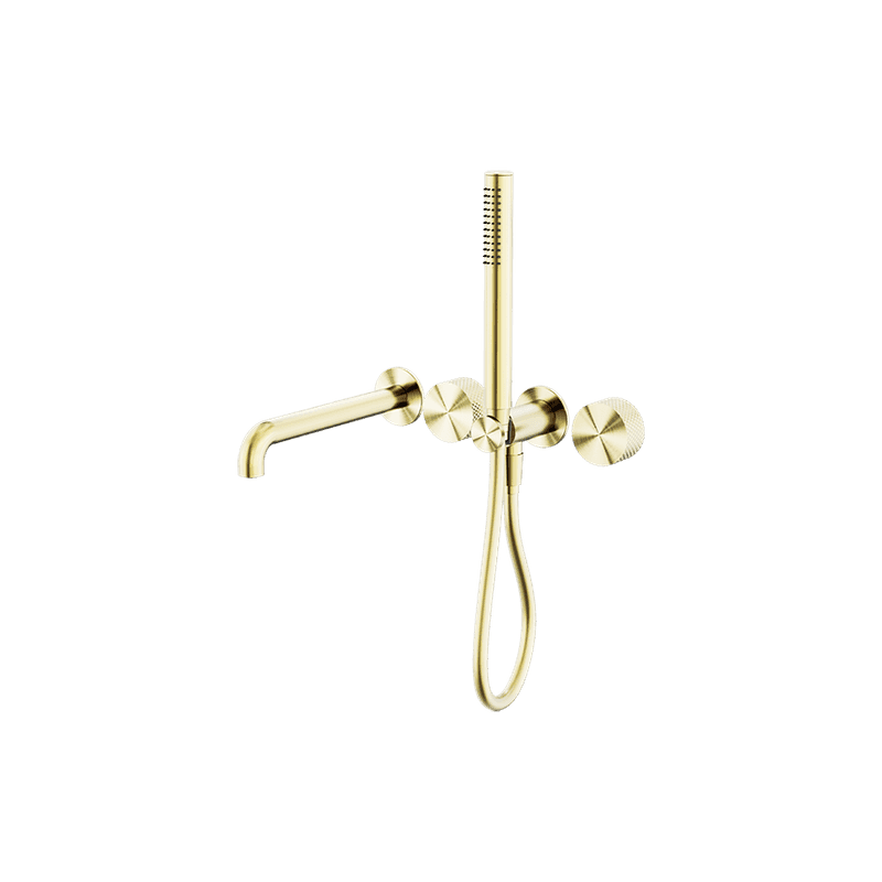 Opal Shower System Separate Plate With Spout 250mm Brushed Gold