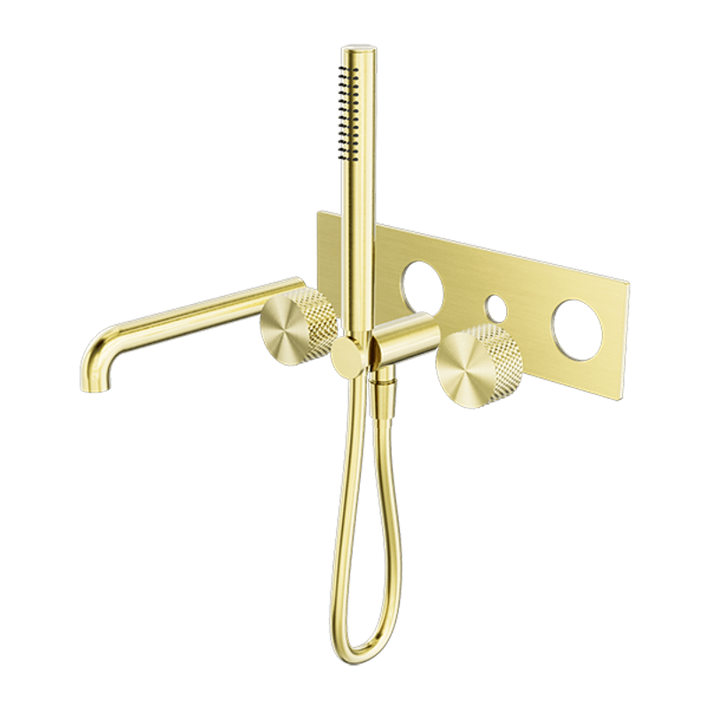 Opal Shower System With Spout 250mm Kit Brushed Gold