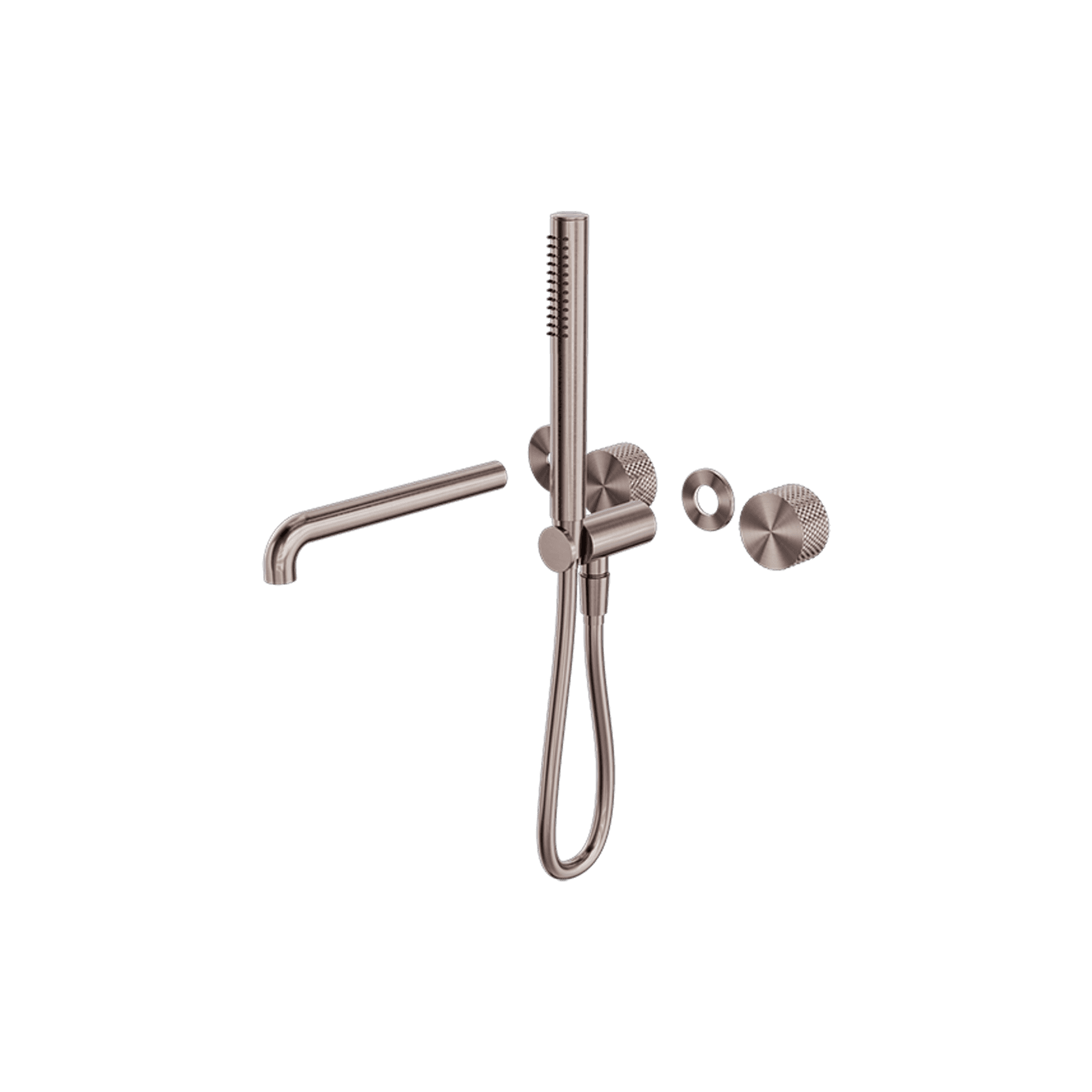 Opal Shower System Separate Plate With Spout 250mm Kit Brushed Bronze
