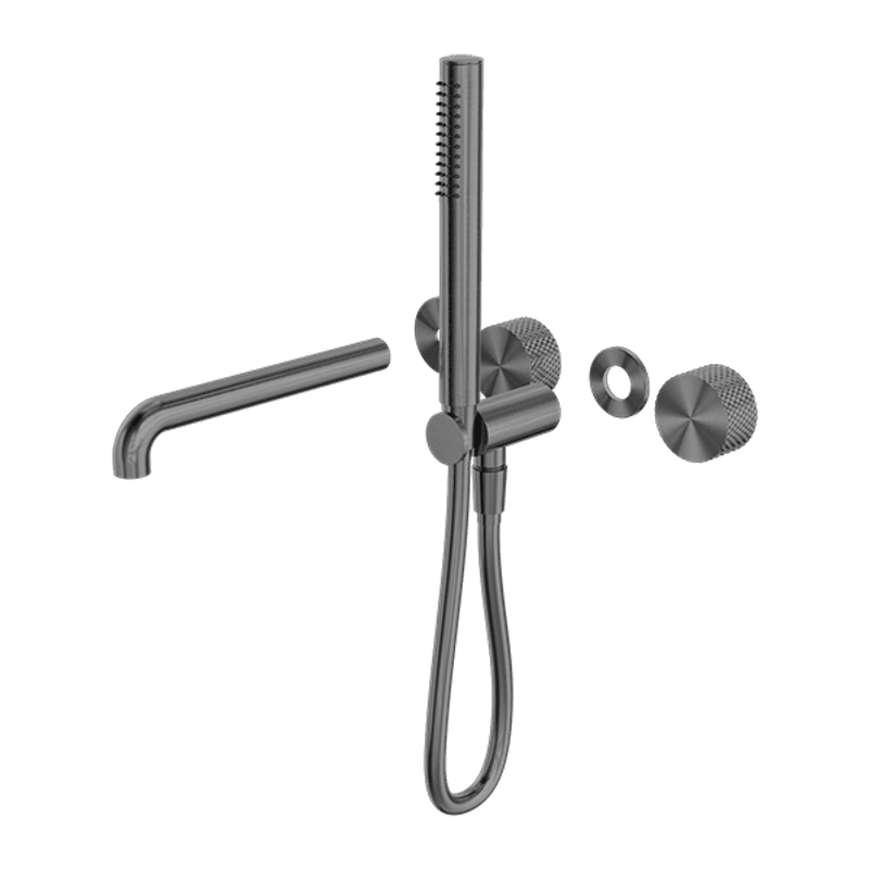 Opal Shower System Separate Plate With Spout 250mm Kit Graphite