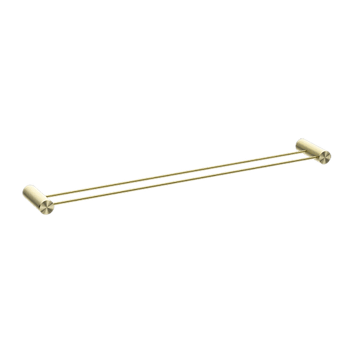 Opal Double Towel Rail 800mm Brushed Gold