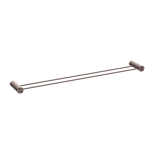 Opal Double Towel Rail 800mm Brushed Bronze