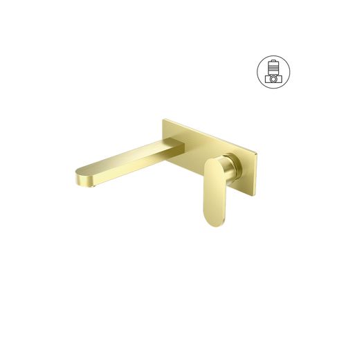Ecco Wall Basin/Bath Mixer Brushed Gold