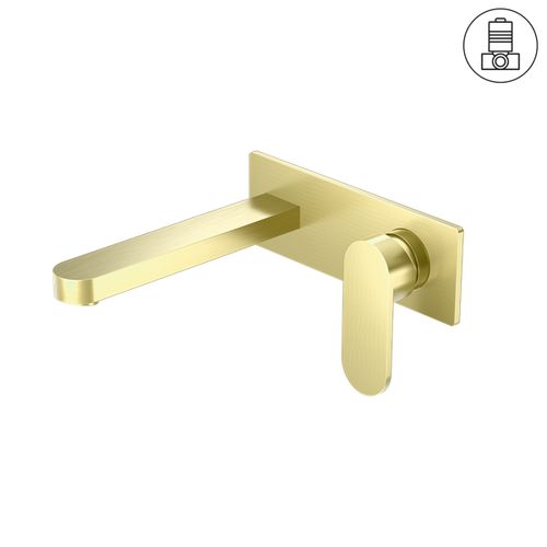 Ecco Wall Basin/Bath Mixer Brushed Gold