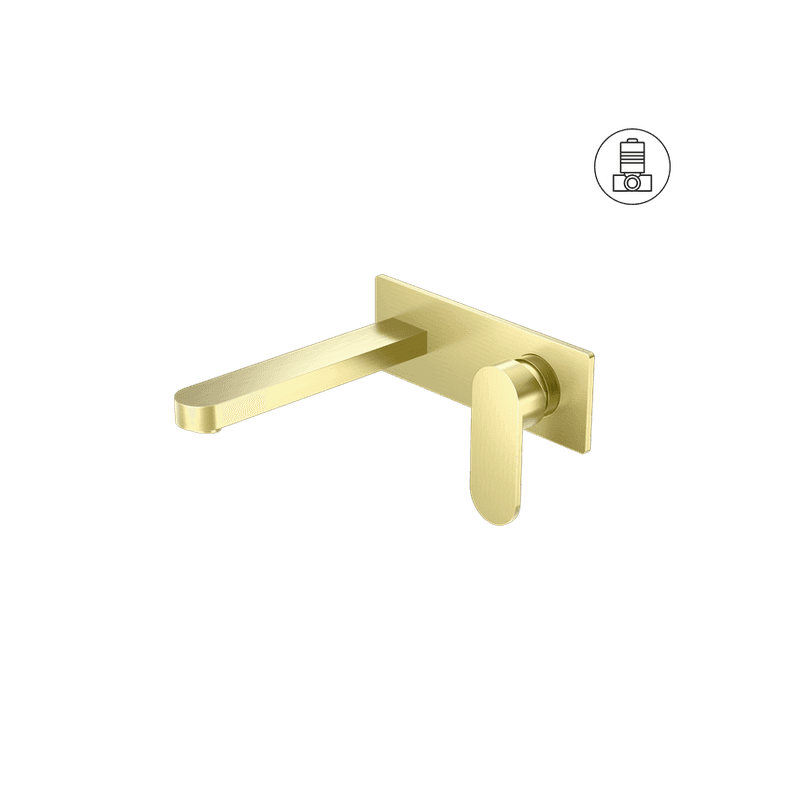 Ecco Wall Basin/Bath Mixer Brushed Gold