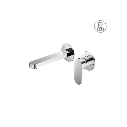 Ecco Wall Basin/Bath Mixer Separate Back Plate Chrome