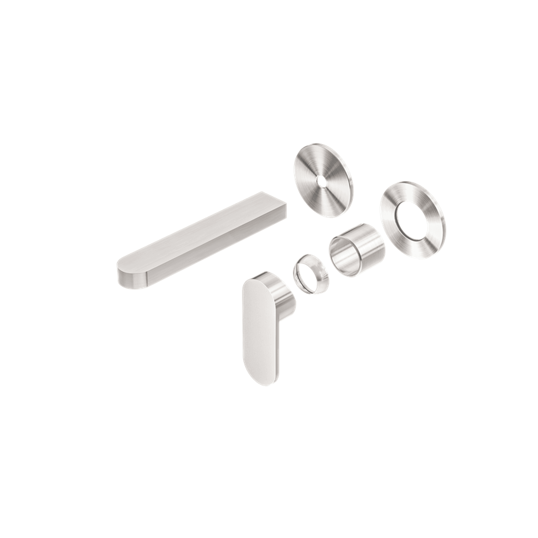 Ecco Wall Basin/Bath Mixer Separate Back Plate Trim Kits Only Brushed Nickel