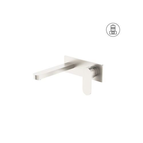 Ecco Wall Basin/Bath Mixer Brushed Nickel