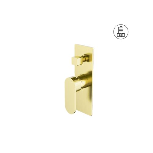 Ecco Shower Mixer With Divertor Brushed Gold