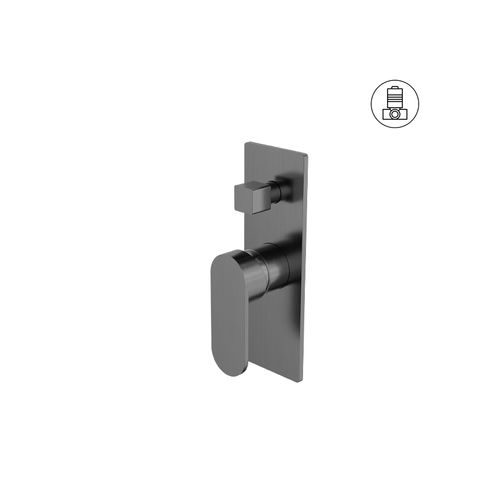 Ecco Shower Mixer With Divertor Gun Metal