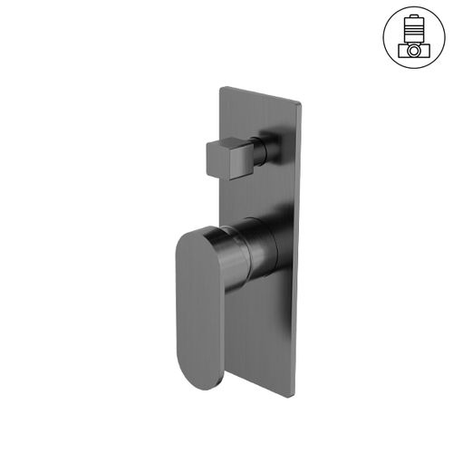 Ecco Shower Mixer With Divertor Gun Metal