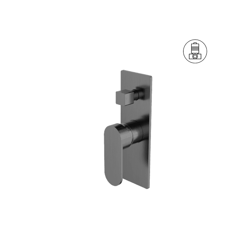 Ecco Shower Mixer With Divertor Gun Metal