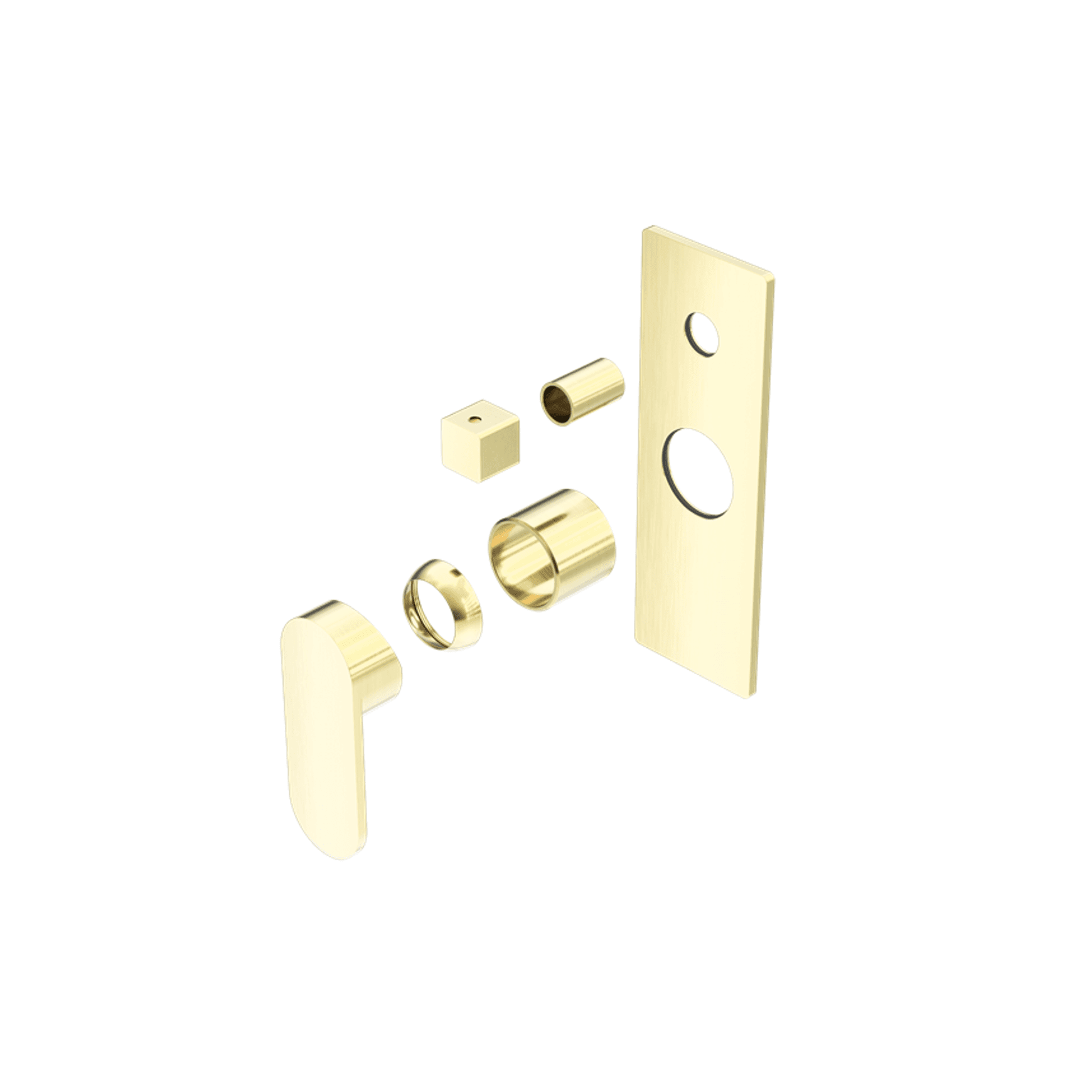Ecco Shower Mixer With Divertor Trim Kits Only Brushed Gold